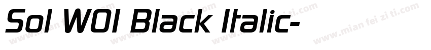 Sol W01 Black Italic字体转换
